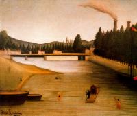 Henri Rousseau - Bathing at Alfortville